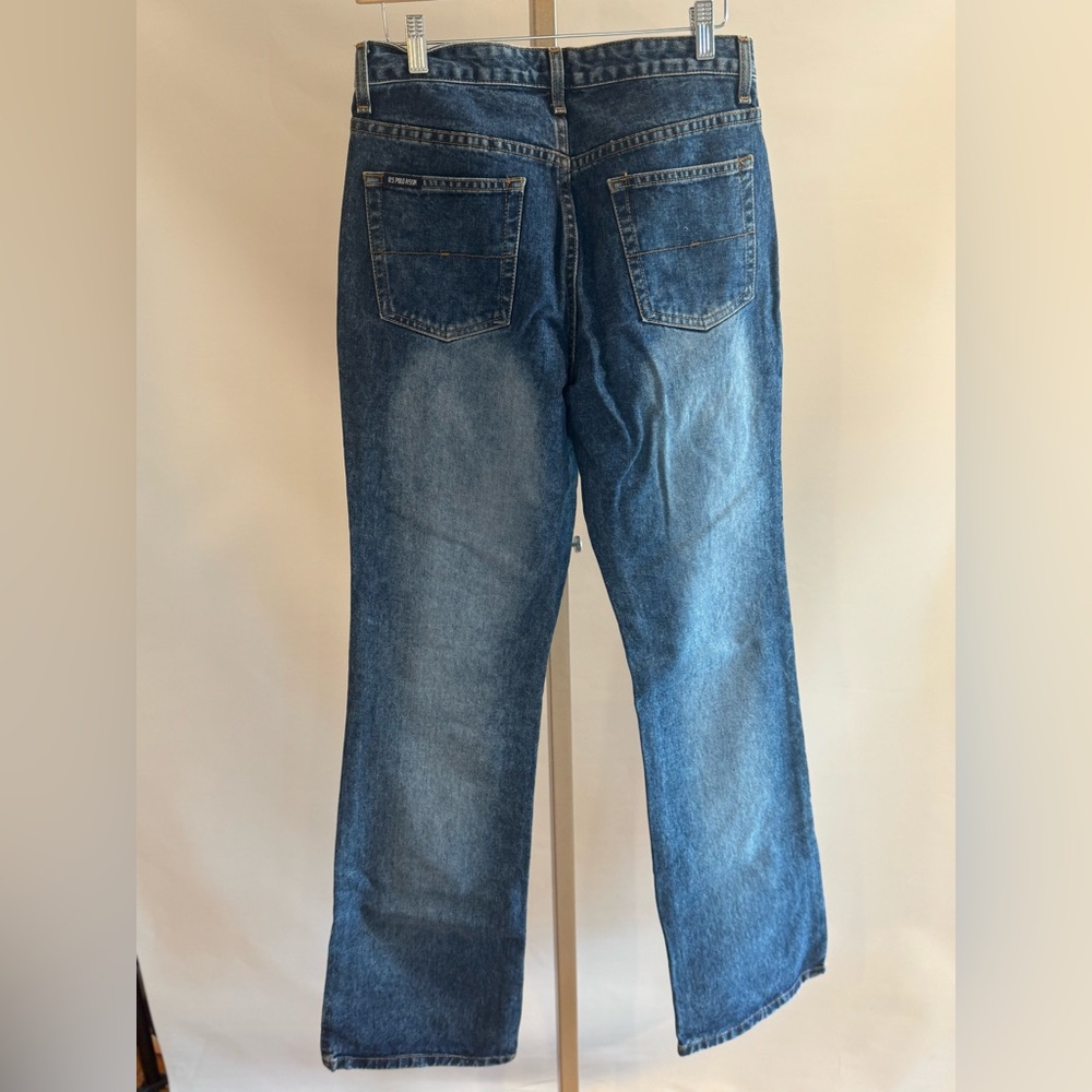 Vintage U.S. Polo Assn. Women’s 9/10 Bootcut Jeans | Y2K Thick 100% Cotton Denim - Picture 4 of 8